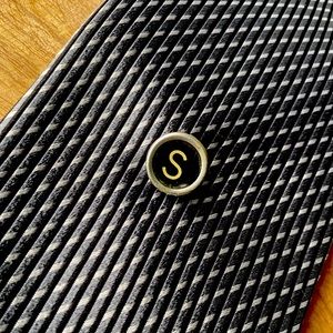 New Tie Tack Lapel Pin handmade Monogram Vintage Typewriter Keys